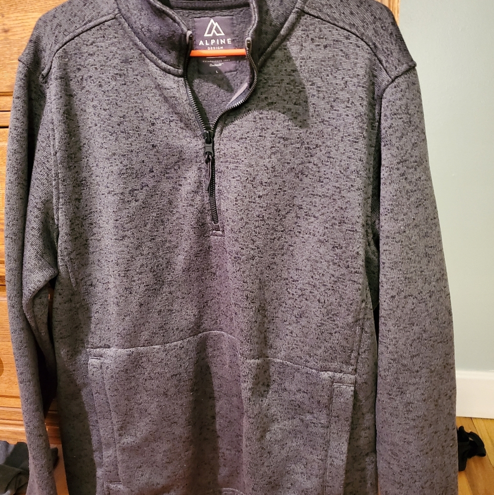 Men's Alpine knit Zip Pullover L